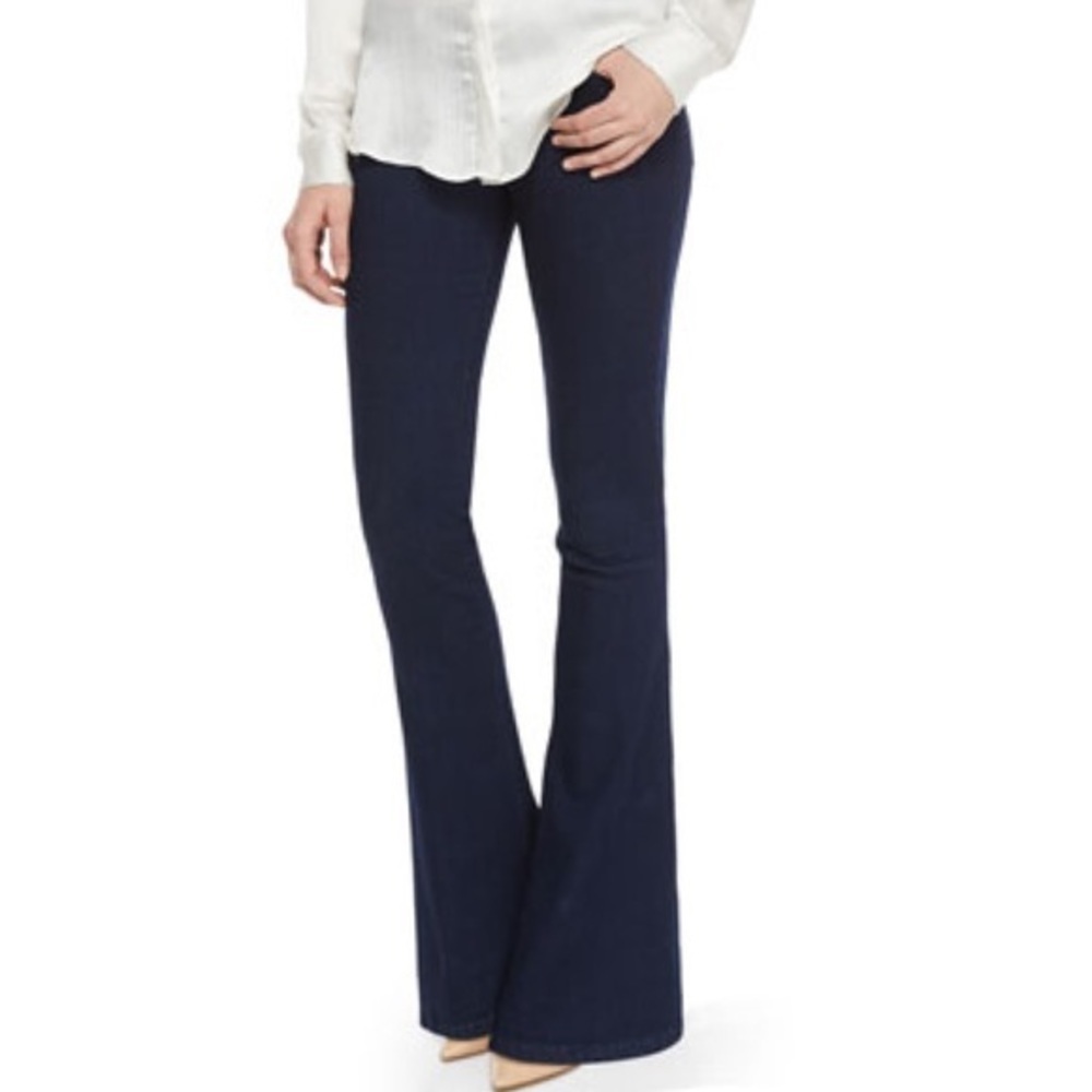 L'Agence Elyse Low-Rise Flare Jeans Navy NWT